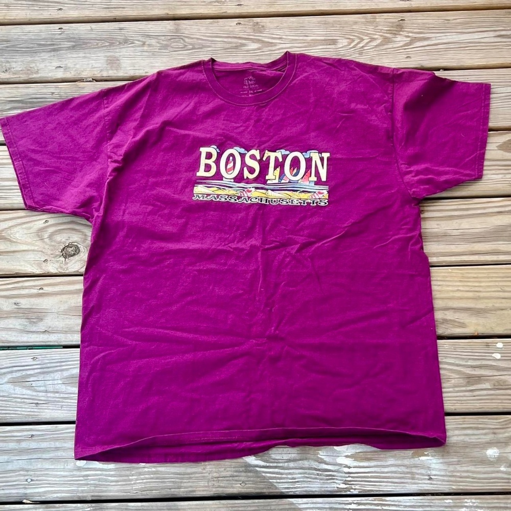 Purple Vintage Boston Shirt.
